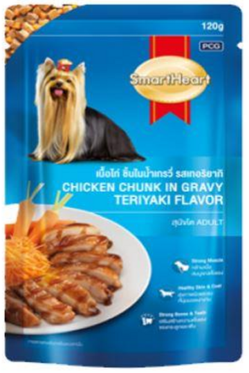 Smart Heart Chicken Chunks In Gravy Teriyaki Flavor Adult Pouch